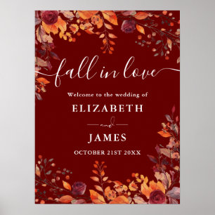 Affiche Pancarte de bienvenue de mariage à l'amour de l'au