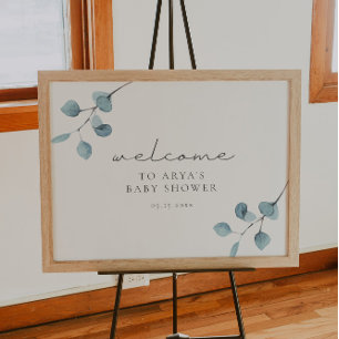 Affiche Pancarte de bienvenue pour Baby Shower ARYA Eucaly