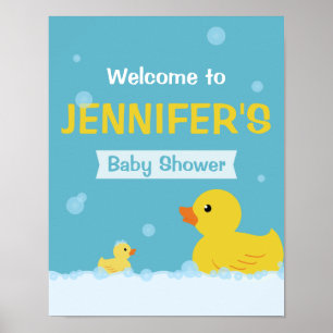 Affiche Pancarte de bienvenue pour Baby Shower Canard en C