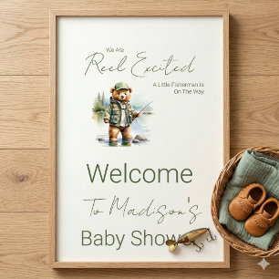 Affiche Pancarte de bienvenue pour Baby Shower Little Fish