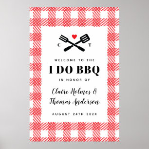 Affiche Pancarte de bienvenue pour barbecue 'Je dis oui' p
