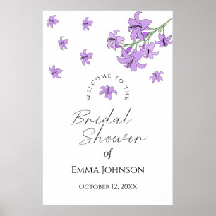 Affiche Pancarte de bienvenue pour la douche de mariage au
