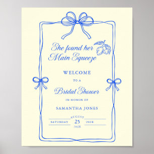 Affiche Pancarte de bienvenue pour la douche de mariage Ma
