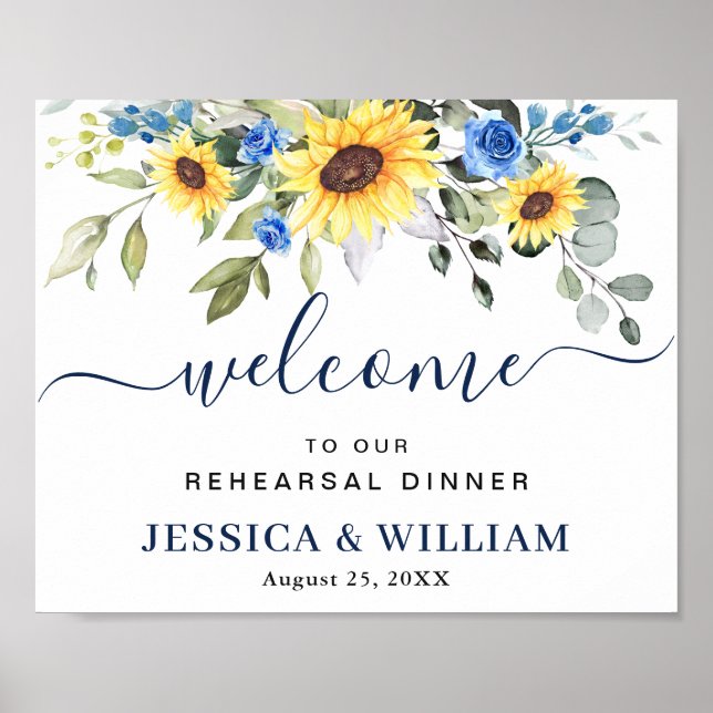 Affiche Pancarte de bienvenue pour le DINER DE REHEARSAL E (Devant)
