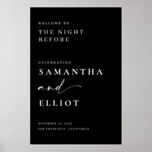 Affiche Pancarte de bienvenue pour répétition de mariage a