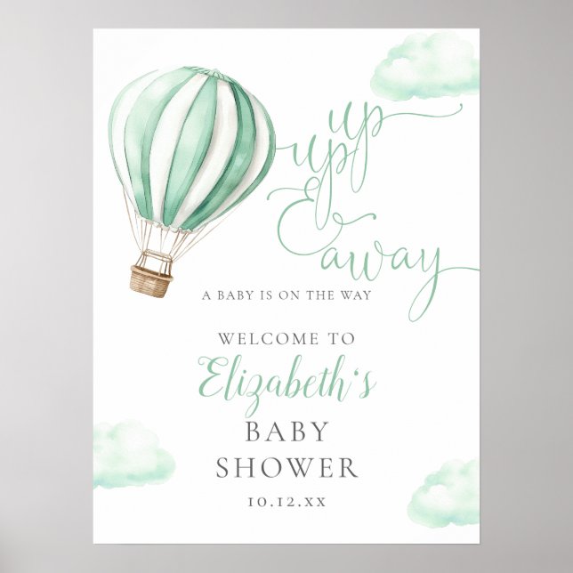 Affiche Pancarte de bienvenue pour une baby shower neutre  (Devant)