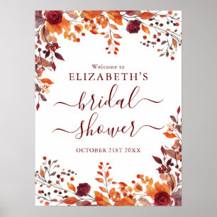 Affiche Pancarte de bienvenue pour une baby shower rustiqu