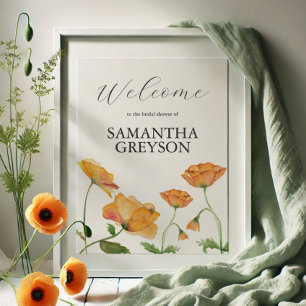 Affiche Pancarte de bienvenue pour une baby shower sur le 