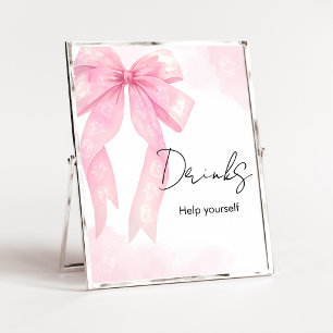 Affiche Pancarte de Boissons pour Baby Shower Little Boo à