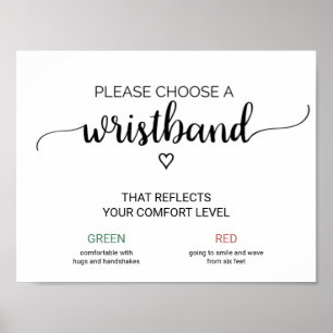 Affiche Pancarte de bracelet de mariage en calligraphie no