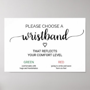 Affiche Pancarte de bracelet de mariage en calligraphie no
