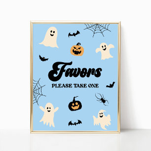 Affiche Pancarte de cadeaux de fête effrayante Halloween b