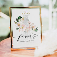 Pancarte de cadeaux de fête prénuptiale florale ro