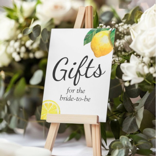 Affiche Pancarte de Cadeaux de Mariage aux Citrons (Créateur téléchargé)