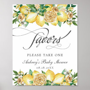 Affiche Pancarte de cadeaux floraux Chic Lemon pour Baby S