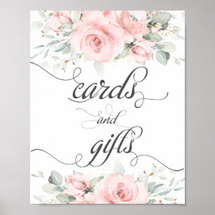 Affiche Pancarte de Cartes et Cadeaux de Floraison de Verd