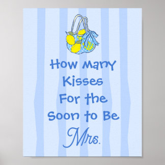 Affiche Pancarte de citron pour baiser de Hershey pour la 