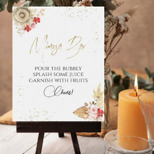 Affiche Pancarte de cocktail Boho pour enterrement de vie