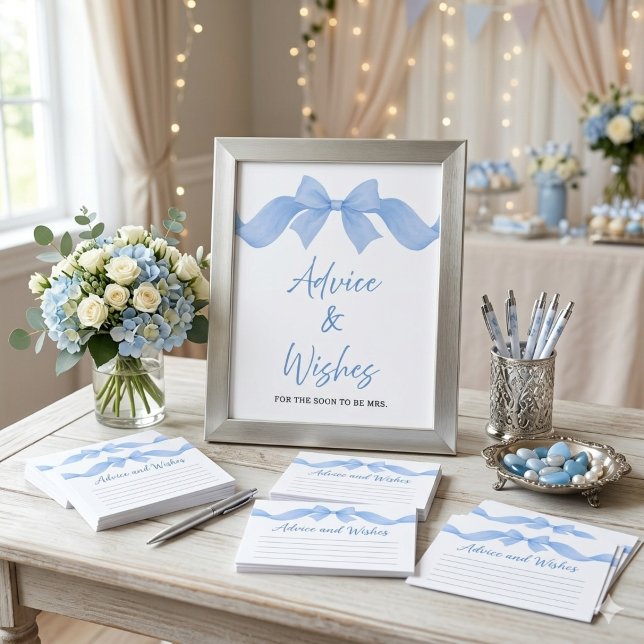 Affiche Pancarte de conseils et vœux de douche nuptiale à  (Créateur téléchargé)