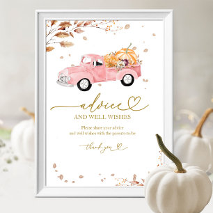 Affiche Pancarte de conseils et vœux pour Baby Shower d'au
