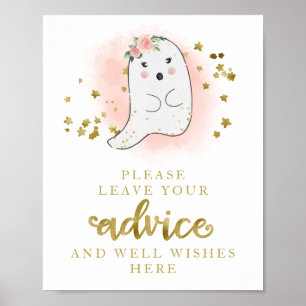 Affiche Pancarte de conseils pour une baby shower sur le t