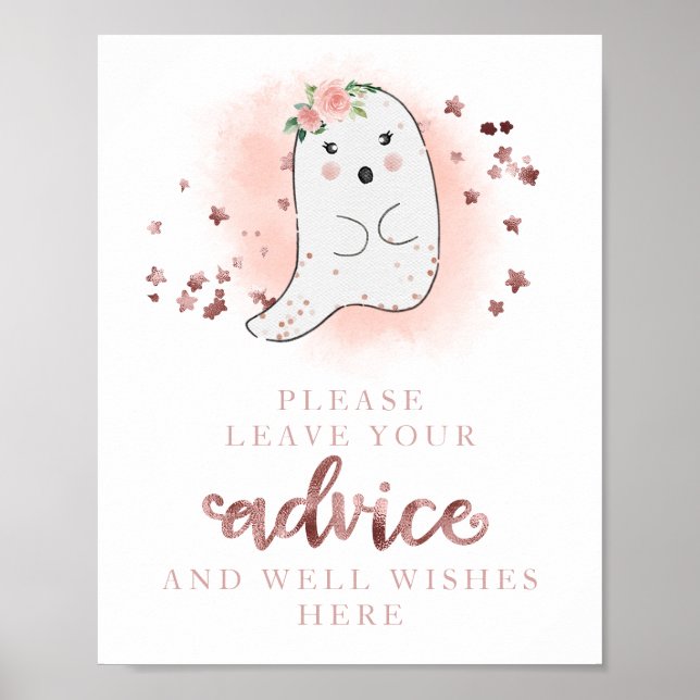 Affiche Pancarte de conseils pour une baby shower sur le t (Devant)