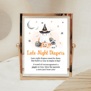Affiche Pancarte de couche pour la nuit pour Halloween Lit