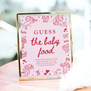 Affiche Pancarte de devinette de nourriture pour bébé à la