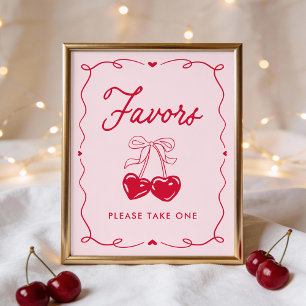 Affiche Pancarte de Faveurs de Baby Shower Little Sweethea