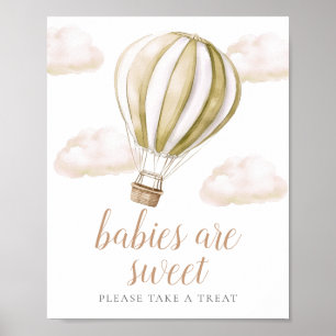 Affiche Pancarte de Faveurs Douces pour Baby Shower Ballon