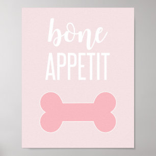 Affiche Pancarte de fête d'anniversaire de chiot Bone Appe