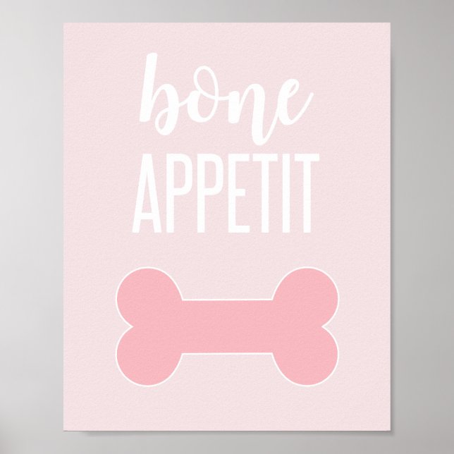 Affiche Pancarte de fête d'anniversaire de chiot Bone Appe (Devant)