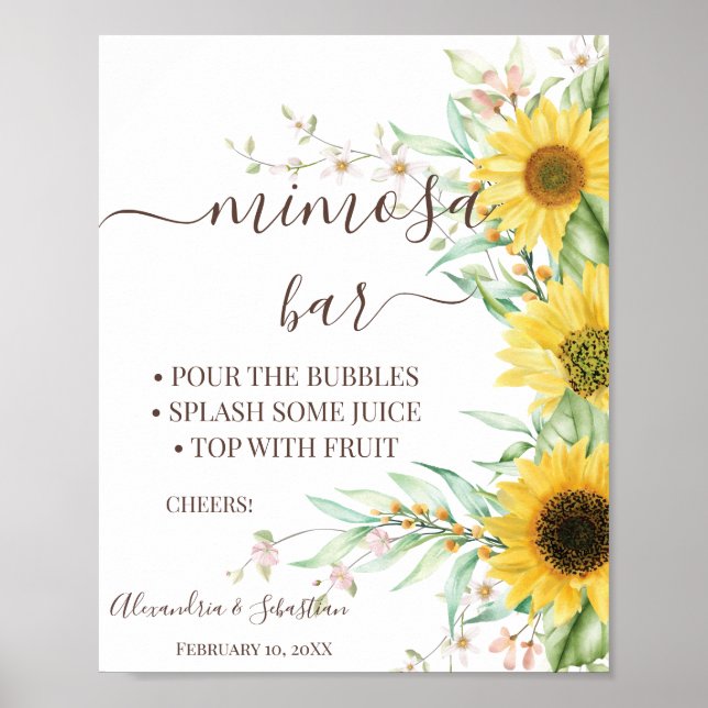 Affiche Pancarte de Fête de Mariage avec Thème de Tourneso (Devant)