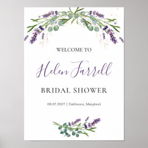 Affiche Pancarte de Fête de Mariage Fleurs d'Eucalyptus La