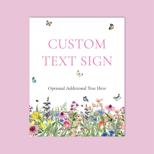 Affiche Pancarte de Fête de Mariée Fleur des Champs (Créateur téléchargé)