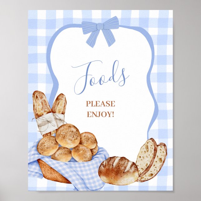 Affiche Pancarte de fête de nourriture de petit pain à car (Devant)