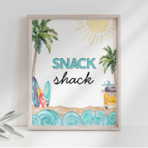Affiche Pancarte de fête Snack Shack