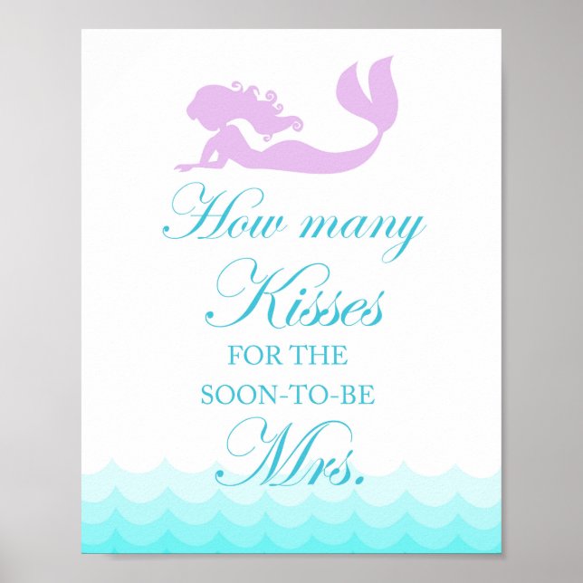 Affiche Pancarte de jeu Combien de baisers pour une Baby S (Devant)
