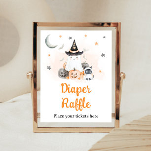 Affiche Pancarte de jeu-concours de couches Little Boo Hal