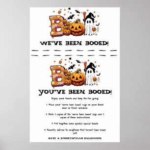 Affiche Pancarte de jeu de boo Halloween 