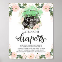 Pancarte de jeu de couches pour bébé la nuit d'Hal