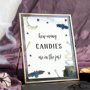 Affiche Pancarte de jeu de devinette de bonbons pour Baby