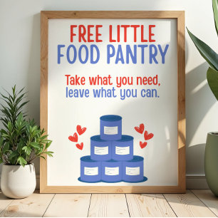 Affiche Pancarte de la petite armoire à provisions gratuit