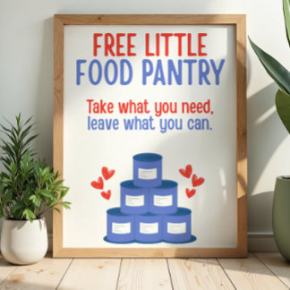 Affiche Pancarte de la petite armoire à provisions gratuit