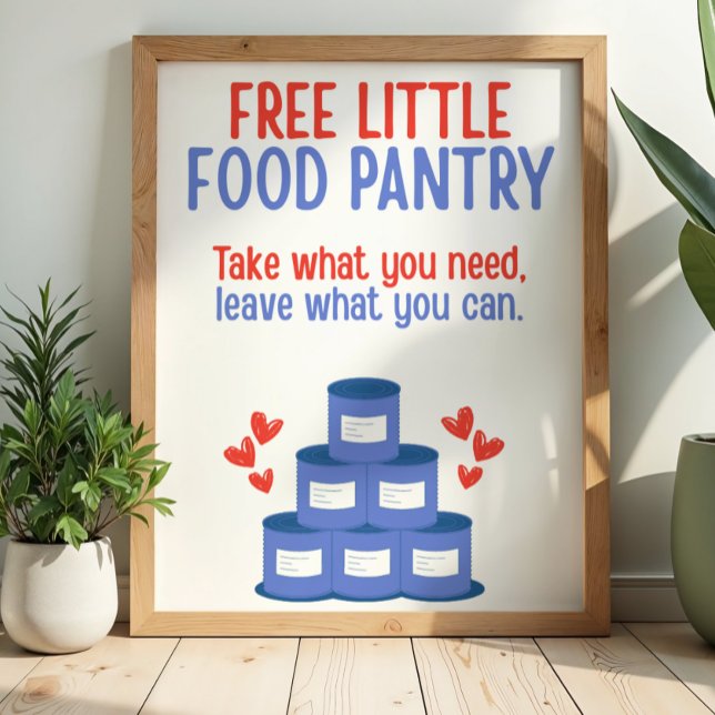 Affiche Pancarte de la petite armoire à provisions gratuit (Créateur téléchargé)