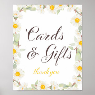 Affiche Pancarte de mariage   Baby Shower thème marguerite