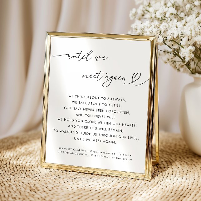 Affiche Pancarte de mariage Heart Script jusqu'à ce que no (Créateur téléchargé)