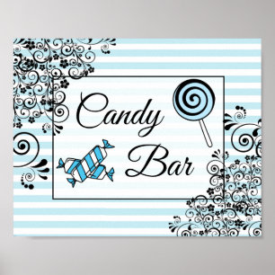 Affiche Pancarte de mariage ou baby shower pour bar à bonb