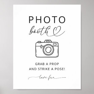 Affiche Pancarte de Photomaton Minimaliste Baby Shower