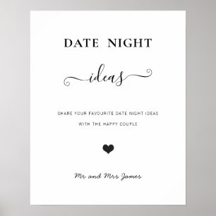 Affiche Pancarte de pot de nuit de date Mariage Conseils É